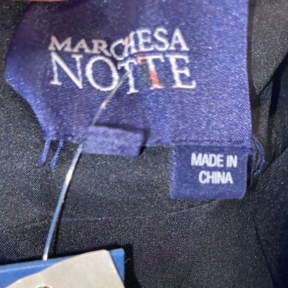 Marchesa notte Silk Embroidered Floral High Low Gown in Green - Picture 8 of 13